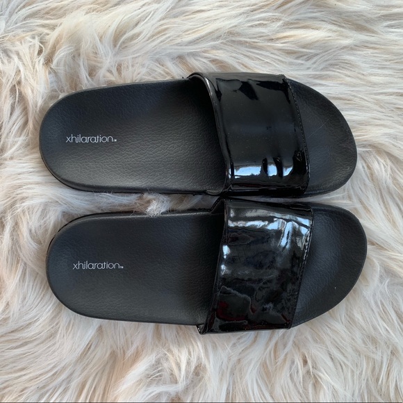Shoes - Black Slides NWOT